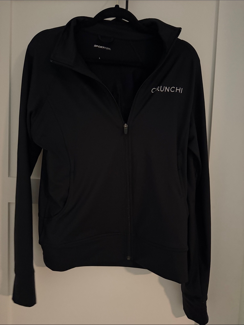 Sport-Tek Black Full-Zip Bomber Jacket with CRUNCHI Logo